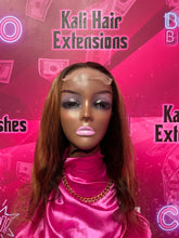 Load image into Gallery viewer, &quot;Kali&quot; Transparent lace closure wig brown &amp; honey blonde highlights