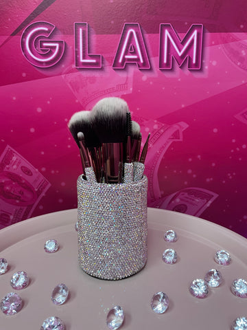 Bling makeup brush holders