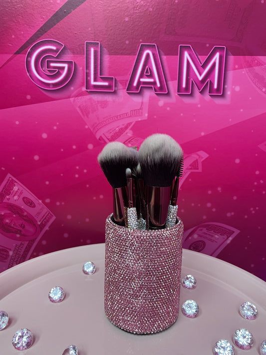 Bling makeup brush holders